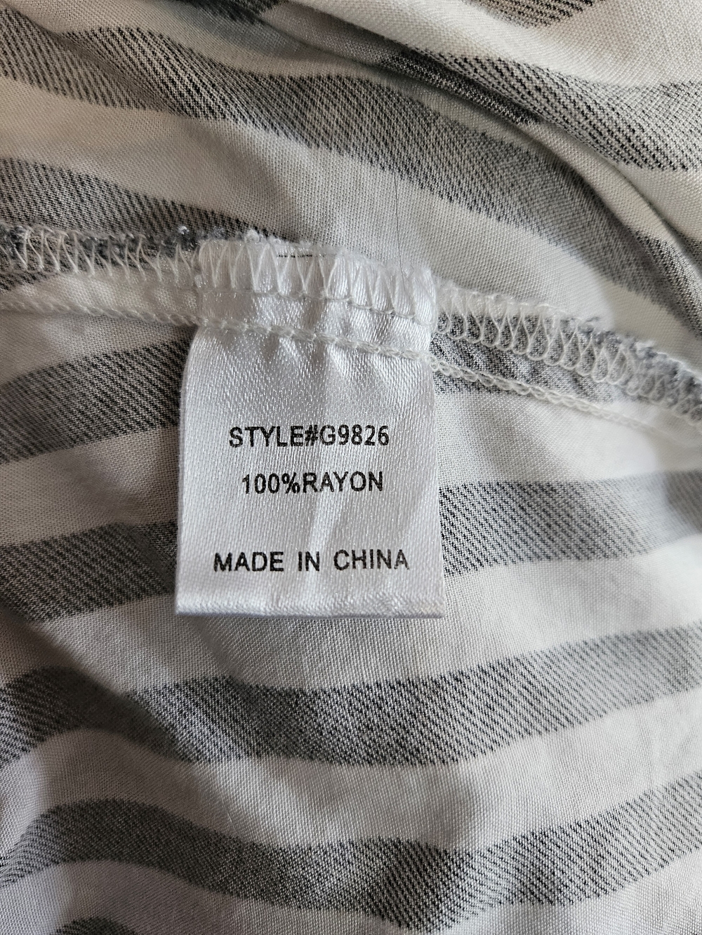 JODIFL Black and White Vertical Stripe Button-Down Shirt - Picture 6 of 6
